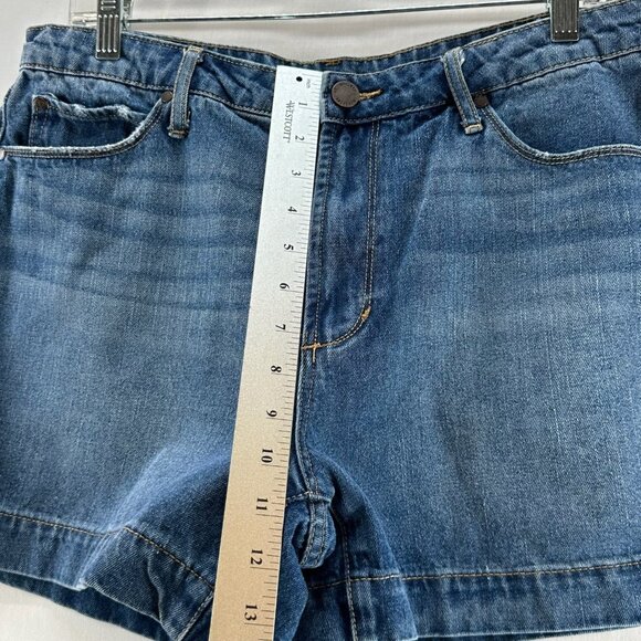 Articles of Society Mom Shorts Women 31 Denim Mid-Rise Zip Fly Medium Blue Wash - Picture 8 of 11